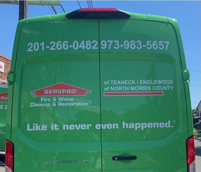 Back of a SERVPRO van