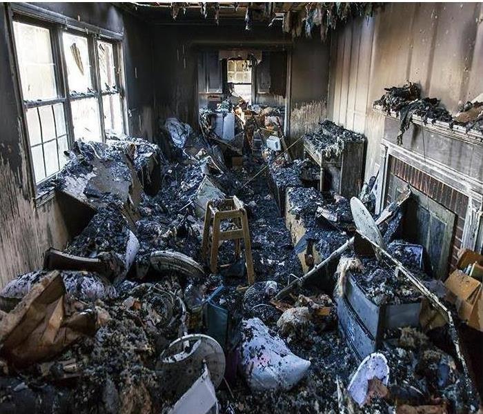 fire damaged home