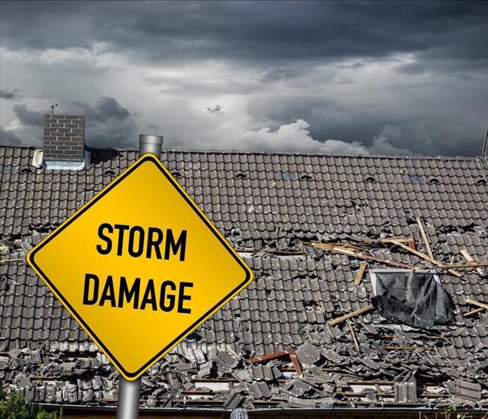 storm damaged home