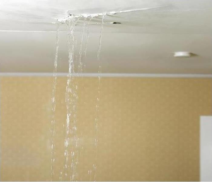 Water leaking from ceiling