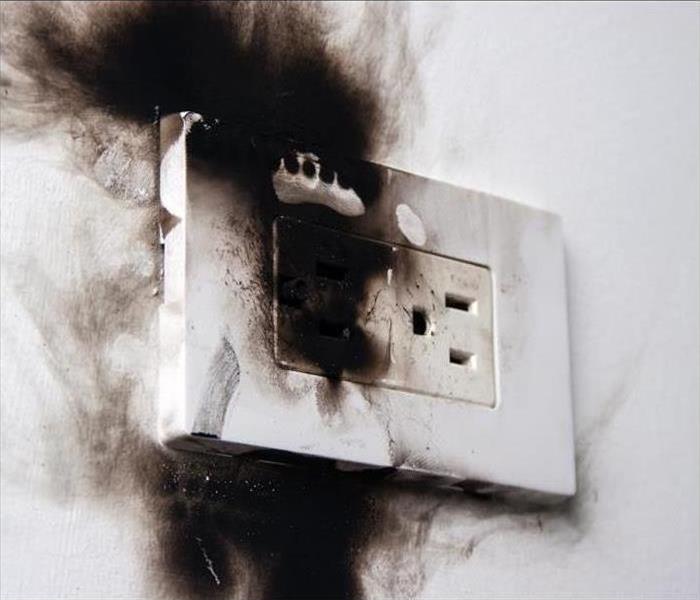 After Electrical Fire in a Wall Outlet